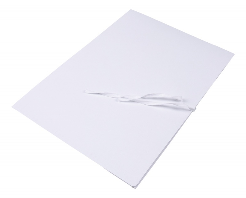 Teczka wiązana OFFICE PRODUCTS, karton, A4, 300gsm, 3-skrz., biała, Teczki płaskie, Archiwizacja dokumentów