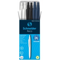 Ballpoint pen SCHNEIDER Reco, M, box, 6 pcs, color mix