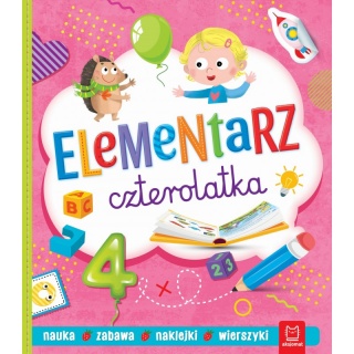 Elementarz czterolatka. Nauka, zabawa, naklejki,, Edukacyjne, Książeczki