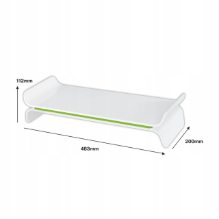 Podstawka pod monitor Leitz WOW zielona, Ergonomia, Wyposażenie biura