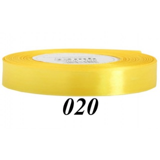 Wstążka satynowa 12mm/32mb, żółta, Wstążki, tasiemki, Art. kreatywne