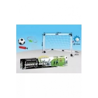 Bramka piłkarska 128x66x52cm piłka pompka gwizdek, Sport i rekreacja, Zabawki