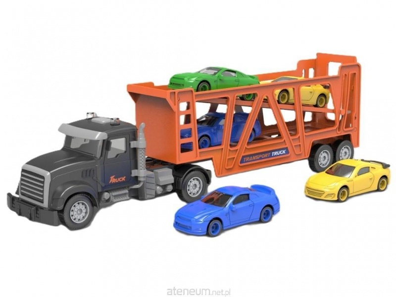 Auto laweta + auta x5 33,7x8,7x11,5cm 87446, Pojazdy, Zabawki