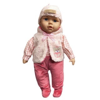 LALKA Z DŹWIĘKIEM 45CM W FOLII 7152, Lalki, Zabawki