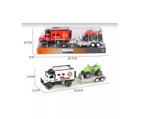 AUTO SŁUŻBY Z LAWETĄ + QUAD KLOSZ 3557, Pojazdy, Zabawki