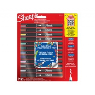 Kreatywne markery Akrylowe Sharpie 12KOL, Markery permanentne, Art. do pisania i korygowania
