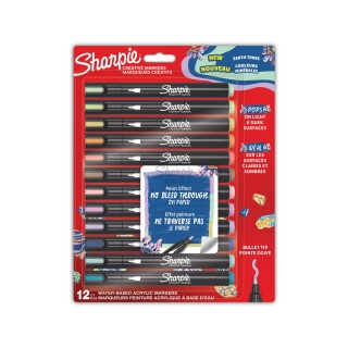 Zestaw Sharpie kreatywne markery AKRYLOWE 12, Markery permanentne, Art. do pisania i korygowania