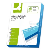 Papier ksero Q-CONNECT All-Round, A4, klasa C, 80gsm, 500 ark., Papier do kopiarek, Papier i etykiety