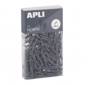 Round clips APLI Up North, 28mm, 140pcs, in box with hang tag, blue
