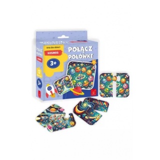 POŁĄCZ POŁÓWKI KOSMOS 3+, Edukacyjne, Gry