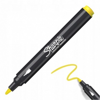 SHARPIE MARKER AKRYL YELLOW OS TK6 GL, Markery permanentne, Art. do pisania i korygowania