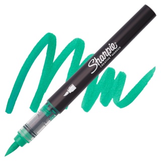 SHARPIE MARKER AKRYL BRUSH PEN GREEN OS TK6 GL, Markery permanentne, Art. do pisania i korygowania