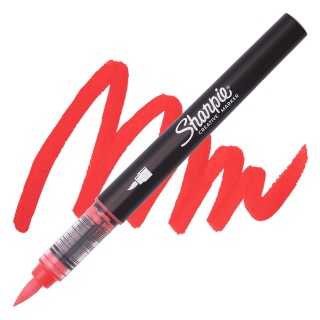 SHARPIE MARKER AKRYL BRUSH PEN RED OS TK6 GL, Markery permanentne, Art. do pisania i korygowania