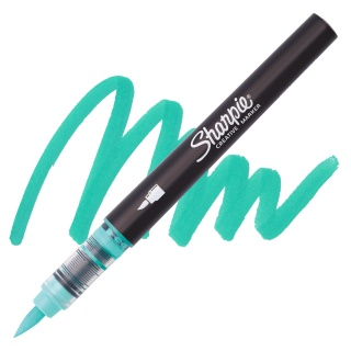 SHARPIE MARKER AKRYL BRUSH PEN LAKE GREEN OS TK6, Markery permanentne, Art. do pisania i korygowania