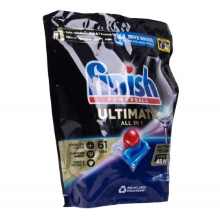 Tabletki do zmywarki FINISH Ultimate All in One, 61 szt., regular, Środki czyszczące, Artykuły higieniczne i dozowniki