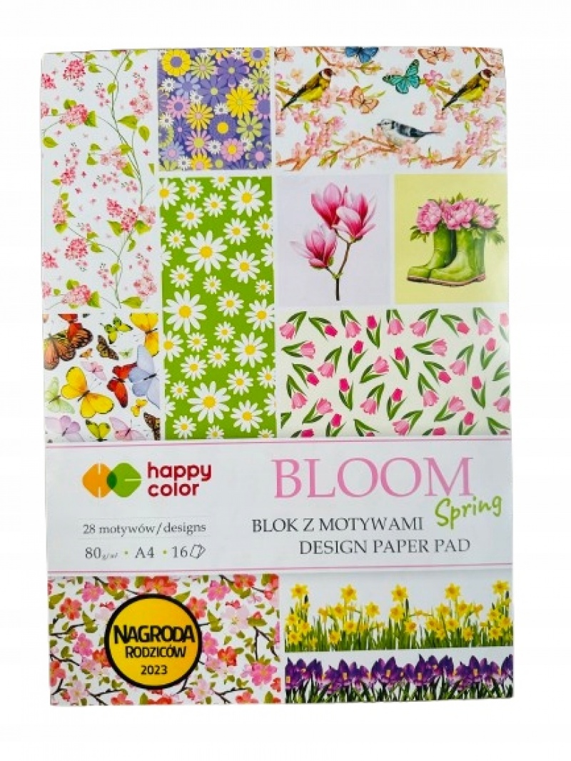 BLOK Z MOTYWAMI BLOOM SPRING A4 16ark.28 MOTYW.HC, Scrapbooking, Art. kreatywne
