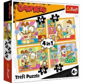 Puzzle 4w1 - Garfield kocha lazanie !!