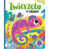 Zwierzęta w dżungli. Książeczka z miękkim filcem