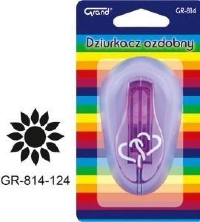 DZIURKACZ OZDOBNY 2,5cm ŚR. GR-814-124 SŁONECZNIK, Dziurkacze, Galanteria biurowa