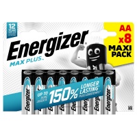 Bateria ENERGIZER Max Plus, AA, LR6, 1,5V, 8szt., Baterie, Urządzenia i maszyny biurowe