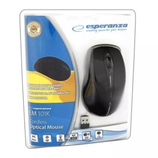 ESPERANZA MYSZ BEZPRZEW.2,4GHZ USB BLACK ANTARES, Klawiatury i myszki, Akcesoria komputerowe