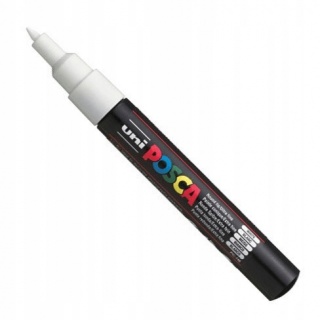 MARKER Z FARBĄ PLAKATOWĄ POSCA 0,7-1mm.BIAŁY, Markery permanentne, Art. do pisania i korygowania