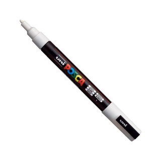 MARKER Z FARBĄ PLAKATOWĄ POSCA 0,9-1,3mm.BIAŁY, Markery permanentne, Art. do pisania i korygowania