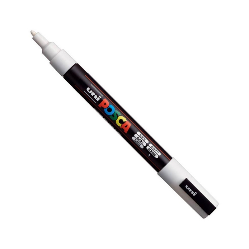 MARKER Z FARBĄ PLAKATOWĄ POSCA 0,9-1,3mm.BIAŁY, Markery permanentne, Art. do pisania i korygowania