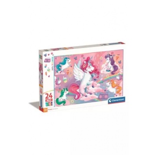 PUZZLE 24 EL. MAXI NOLI JOLLY UNICORNS !, Maxi, Puzzle