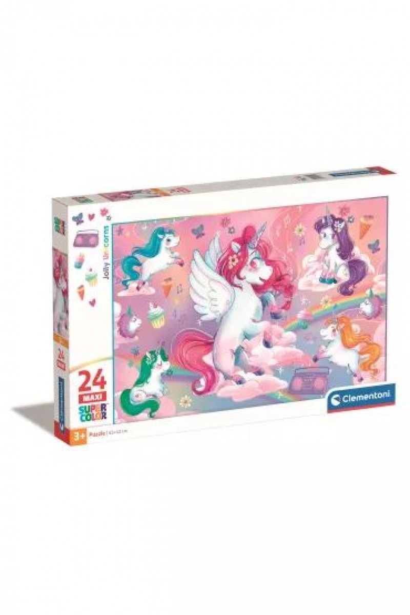 PUZZLE 24 EL. MAXI NOLI JOLLY UNICORNS !, Maxi, Puzzle