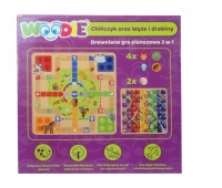 GRA DREWNIANA 2W1 CHIŃCZYK/WĘŻE I DRABINY WOODIE