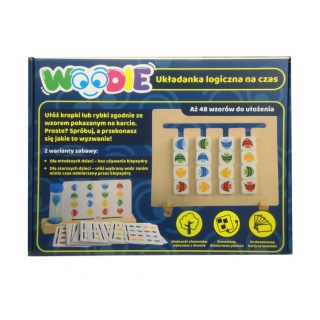 DREWNIANA UKŁADANKA LOGICZNA NA CZAS WOODIE 4960, Drewniane, Zabawki