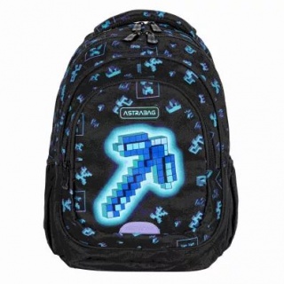 PLECAK ASTRABAG DARK PIXEL AB330, Plecaki, Tekstylia