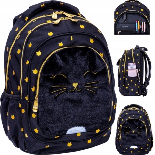 Plecak ASTRABAG FLUFFY KITTY BLACK AB330, Plecaki, Tekstylia