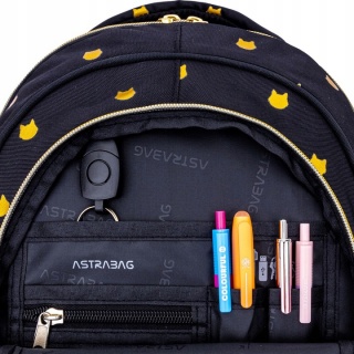 Plecak ASTRABAG FLUFFY KITTY BLACK AB330, Plecaki, Tekstylia