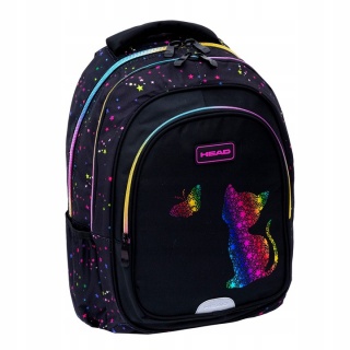 PLECAK HEAD GOLDEN EFFECT RAINBOW KITTY AB300, Plecaki, Tekstylia