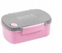 ŚNIADANIÓWKA BACKUP 7 MODEL B 36 RÓŻ/SZARY, Śniadaniówki, Bidony i śniadaniówki