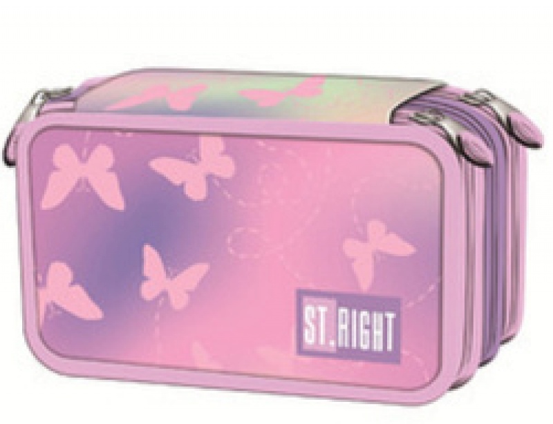 PIÓRNIK POTR.Z WYP.STRIGHT PC-05 PINKBUTTERF.mkmp, Piórniki, Tekstylia