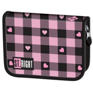 PIÓRNIK DWUKL.BEZ WYP.PC-03 STRIGHT PIN CHECKERED, Piórniki, Tekstylia
