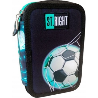 PIÓRNIK POTR.Z WYP.STRIGHT PC-05 NEON FOOTBALL, Piórniki, Tekstylia
