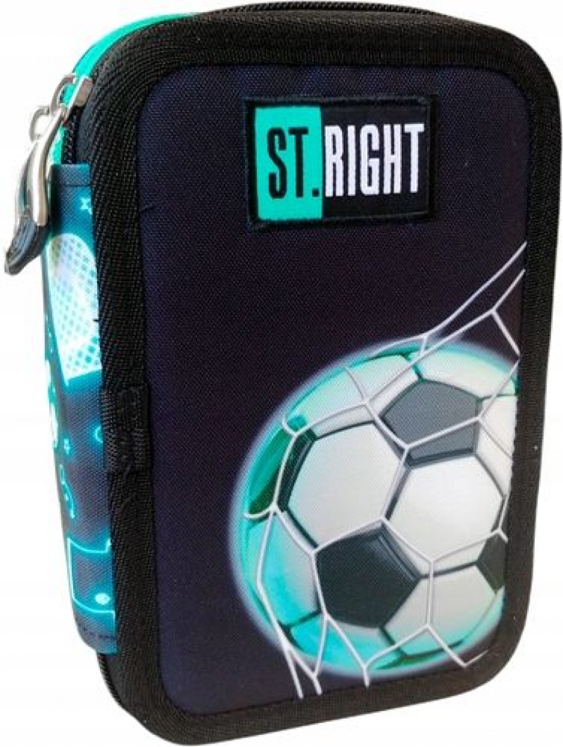 PIÓRNIK POTR.Z WYP.STRIGHT PC-05 NEON FOOTBALL, Piórniki, Tekstylia