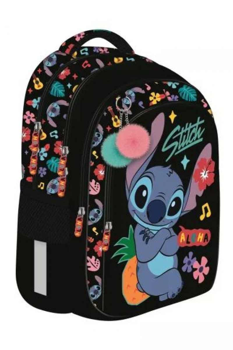 PLECAK 4-KOM.BPL-58 STITCH BLACK ALOHA mkmp, Plecaki, Tekstylia