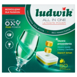 TABLETKI DO ZMYWARKI LUDWIK ALL IN ONE 50SZT.LEMON, Środki czyszczące, Art. higieniczne i dozowniki