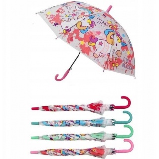 Parasol dziecięcy Jednorożce, 4 kol. 50cm (Panel), Akcesoria przeciwdeszczowe, Zabawki