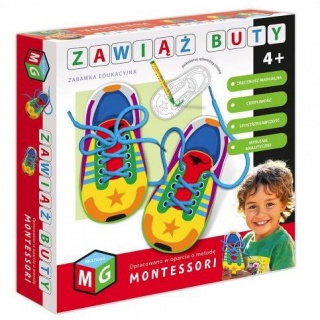MONTESSORI ZABAWKA EDUKACYJNA ZAWIĄŻ BUTY, Edukacyjne, Zabawki