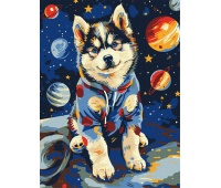 ZESTAW DO MALOW PO NUMERACH KOSMICZNY HUSKY 30X40
