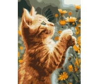 ZESTAW DO MALOW PO NUMERACH RUDY PUSZYSTEK 30X40, Zestawy kreatywne, Art. kreatywne