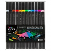 MARKERY BRUSH Z CIENKOPISEM 12 KOL.KIDEA