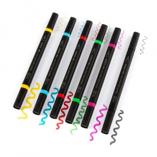 MARKERY BRUSH Z CIENKOPISEM 12 KOL.KIDEA, Flamastry, Plastyka