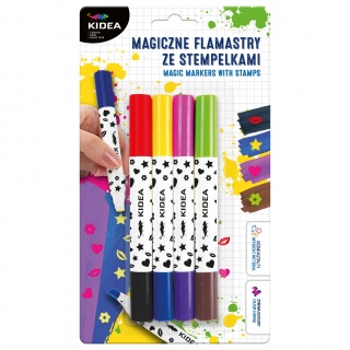 MAGICZNE FLAMASTRY ZE STEMPELKAMI KIDEA, Flamastry, Plastyka